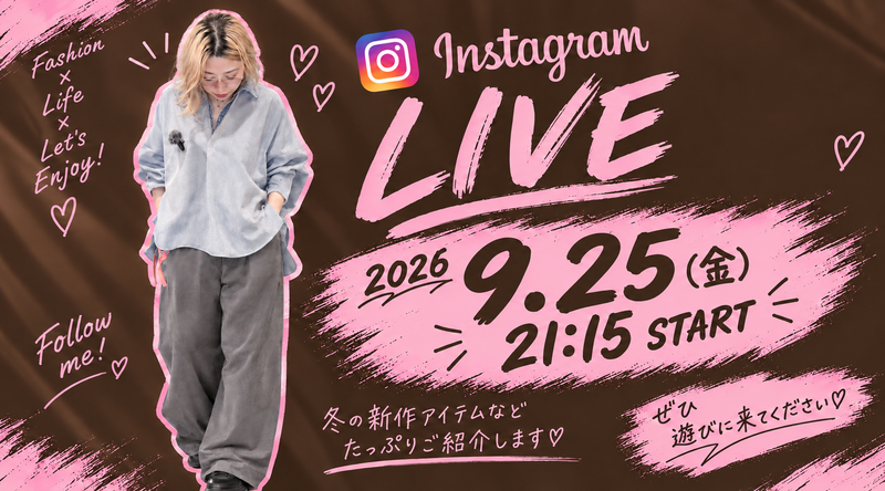 9/25 21:15～ インスタライブ配信💓